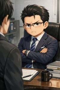 面接で注意した方が良いです(不機嫌)